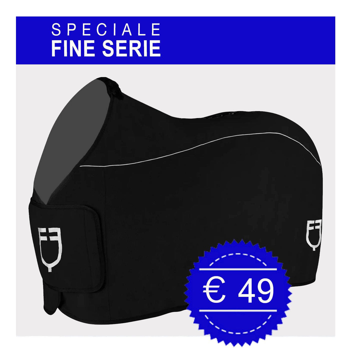 COPERTA EQUESTRO IN PILE NERO