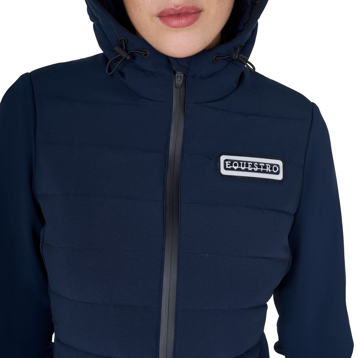 PIUMINO DONNA EQUESTRO MISTO TECNICO CON CAPPUCCIO