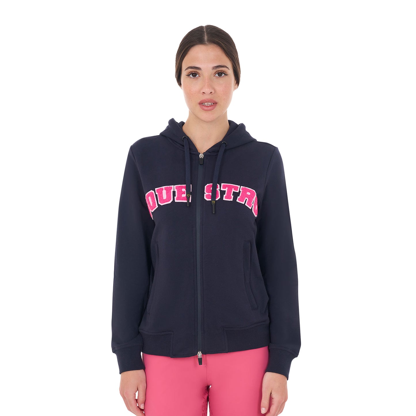 FELPA EQUESTRO BLU DA DONNA CON ZIP