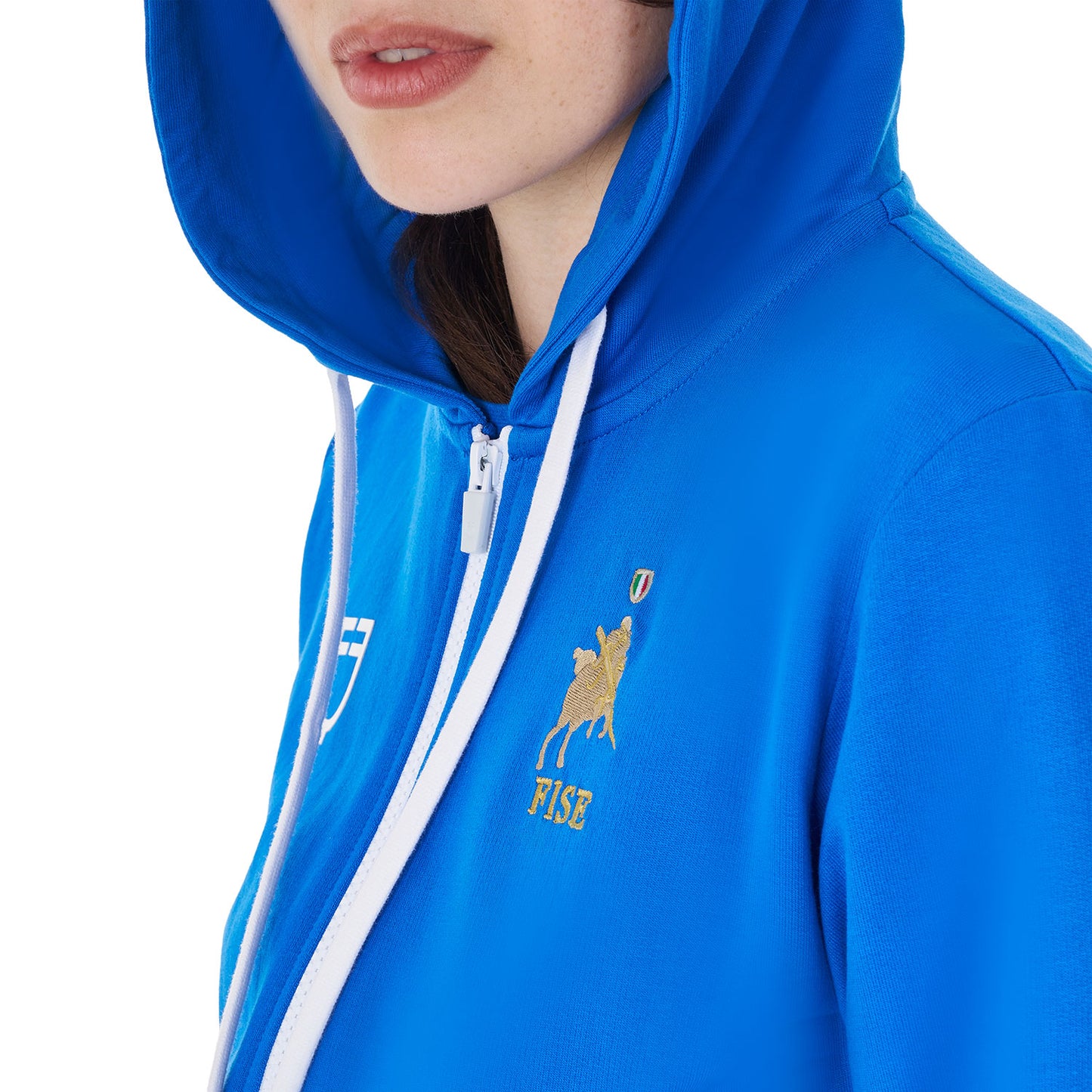 FELPA DONNA EQUESTRO X FISE AZZURRA