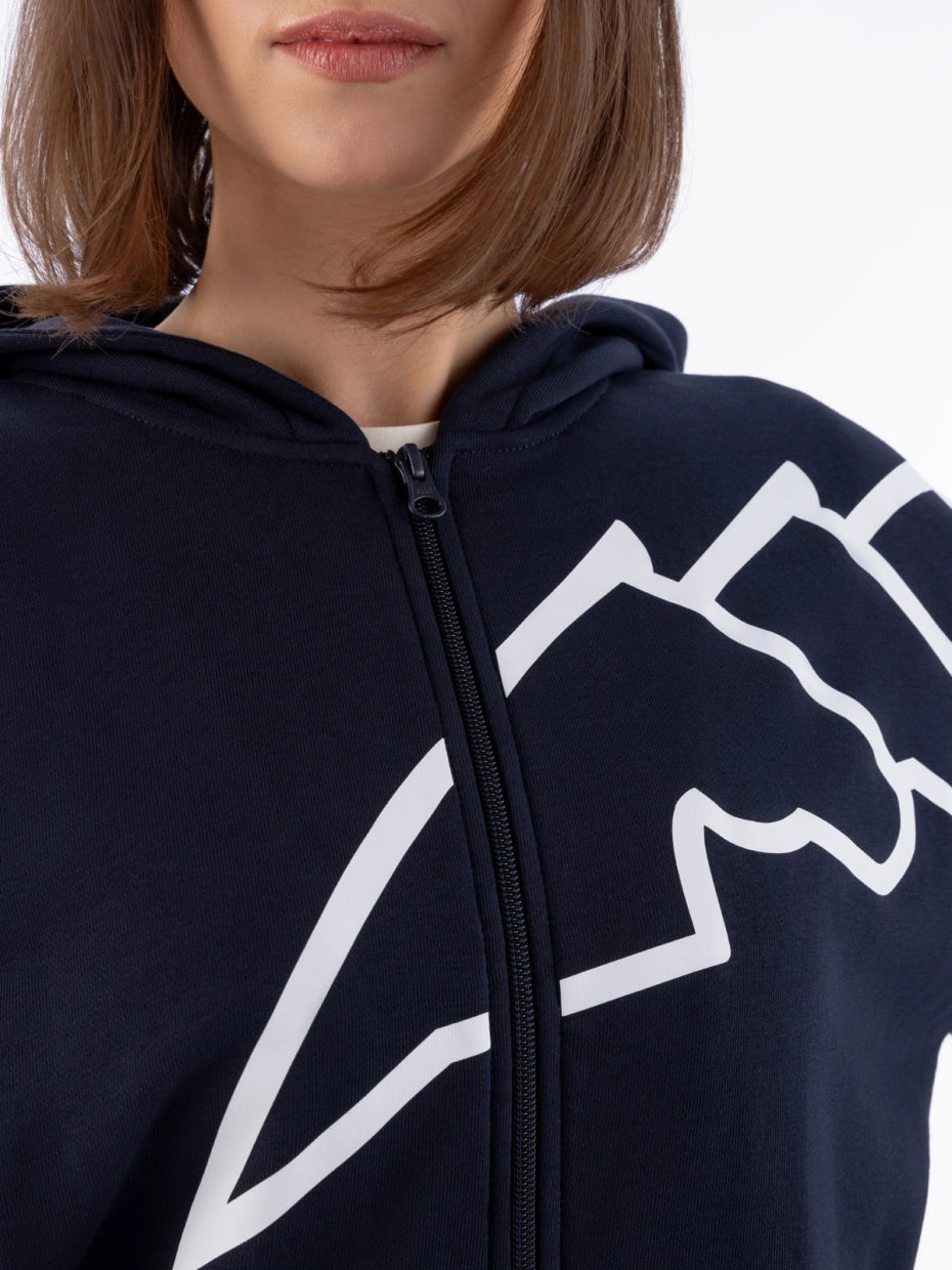 FELPA FULL ZIP EQUILINE DONNA - Selleria Gianoli Snc