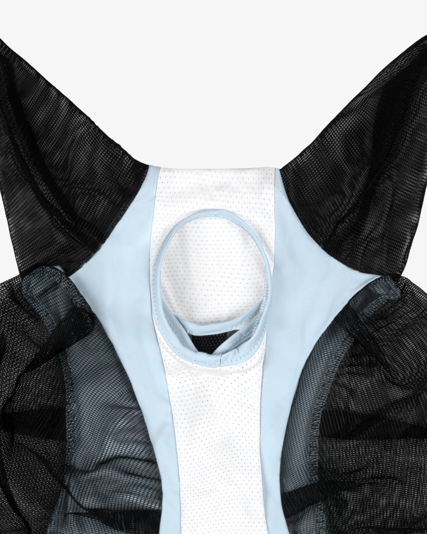MASCHERA ANTIMOSCHE EQUESTRO IN LYCRA BICOLORE AZZURRO