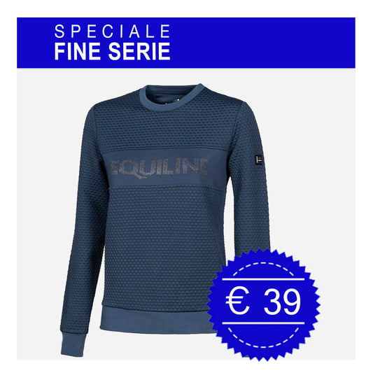 FELPA DONNA BLU GIROCOLLO