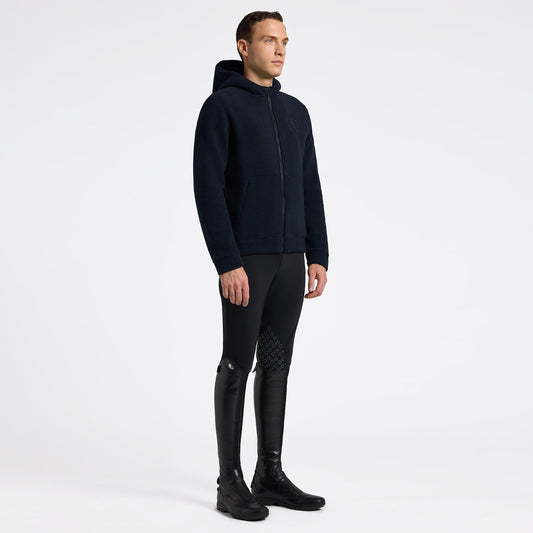 FELPA DA UOMO CAVALLERIA TOSCANA CON ZIP IN PILE