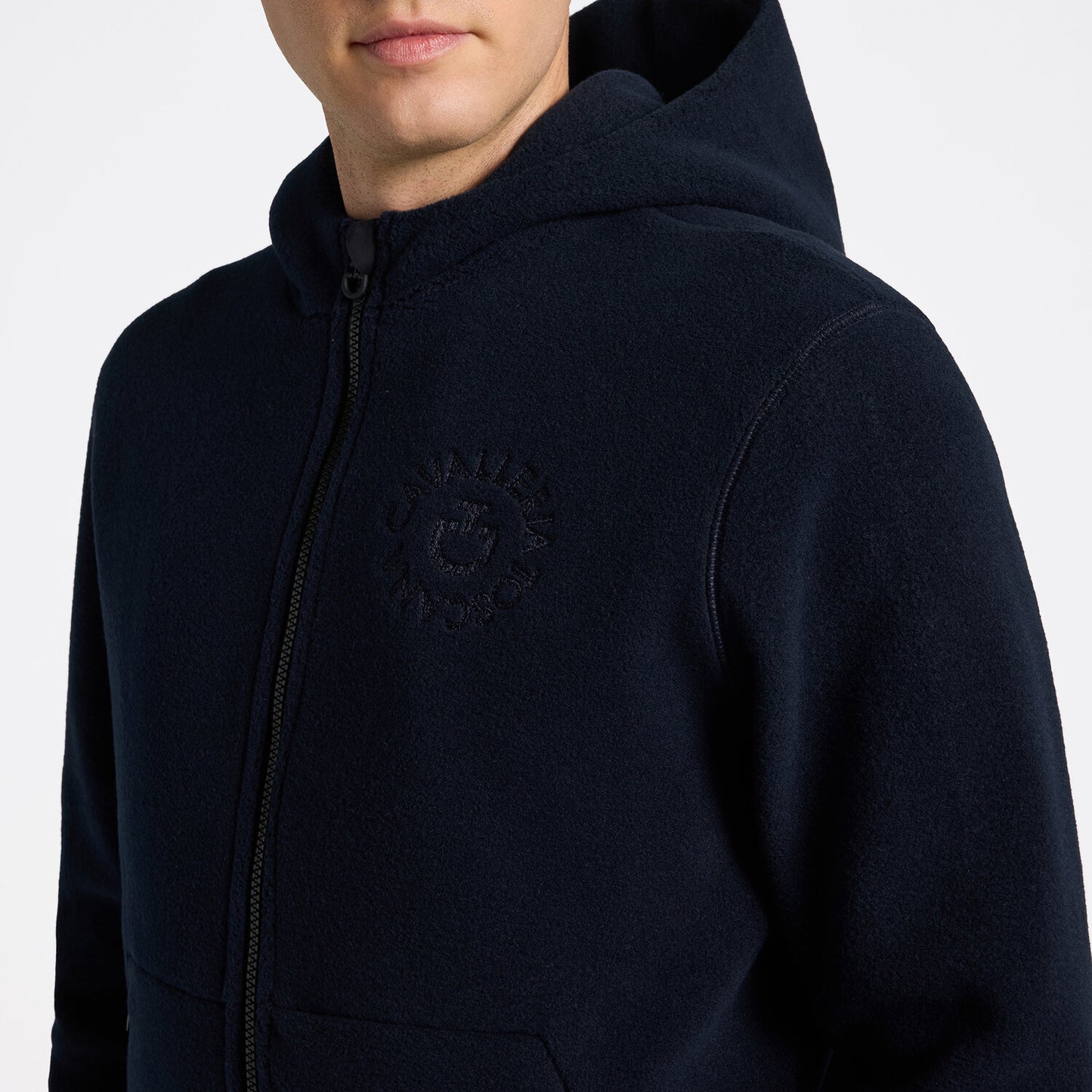 FELPA DA UOMO CAVALLERIA TOSCANA CON ZIP IN PILE