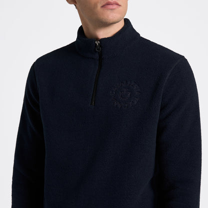 FELPA DA UOMO CAVALLERIA TOSCANA IN PILE CON MEZZA ZIP
