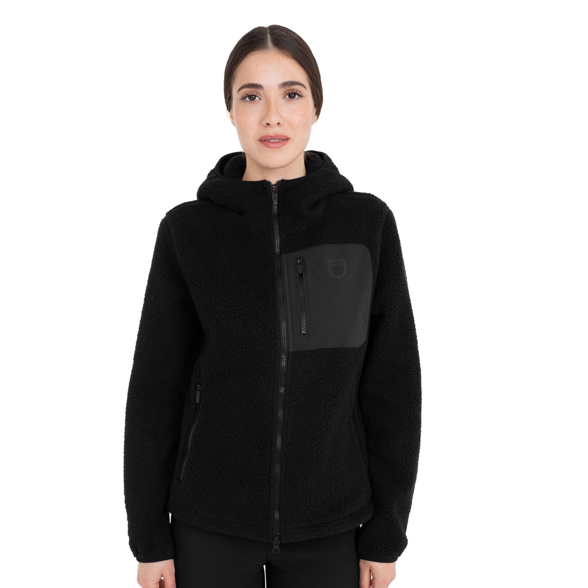 FELPA DONNA IN PILE TEDDY NERO