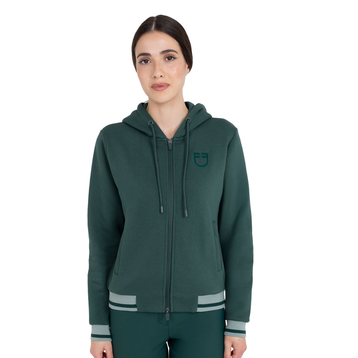 FELPA DONNA EQUESTRO VERDE
