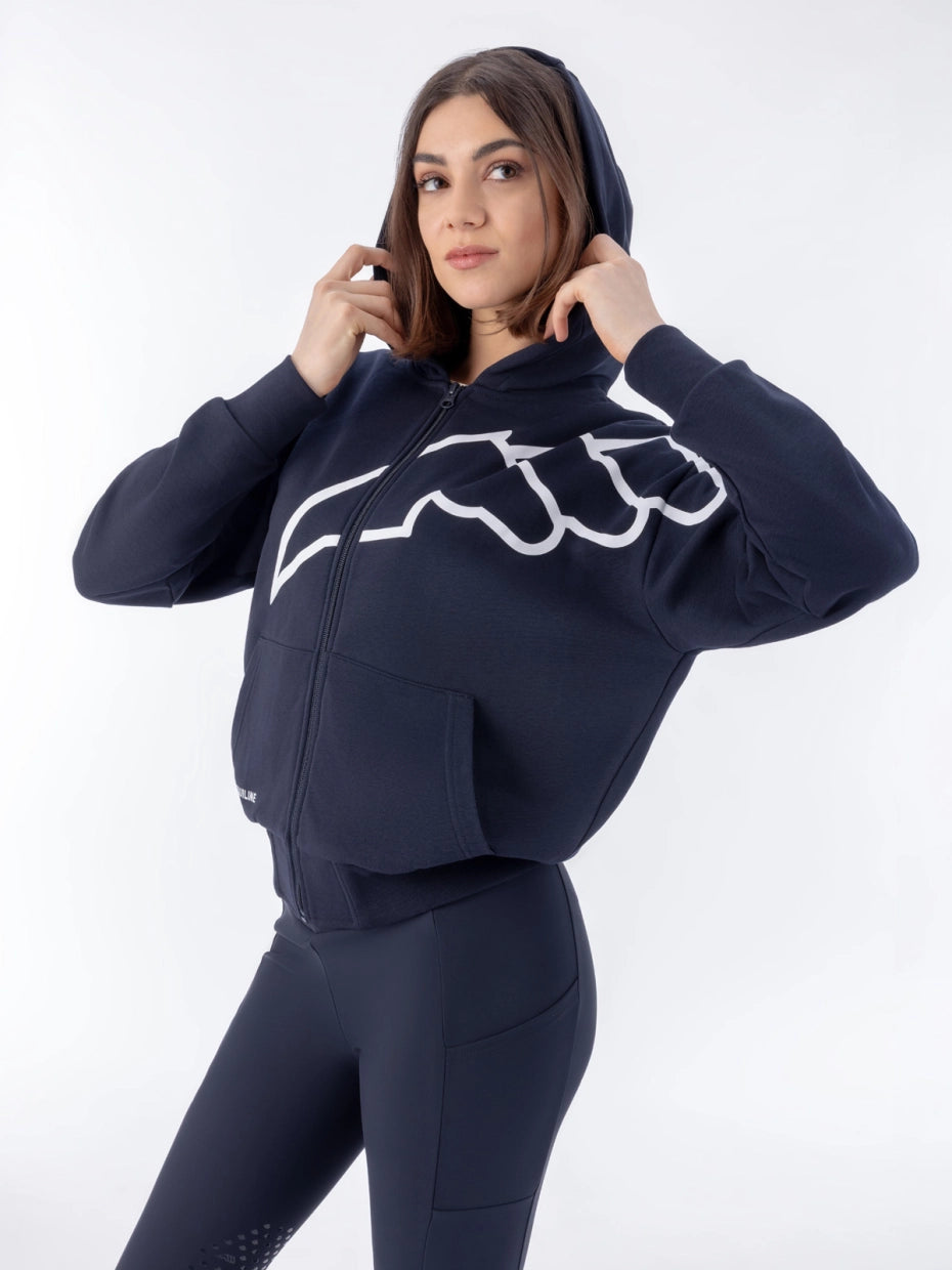 FELPA FULL ZIP EQUILINE DONNA - Selleria Gianoli Snc