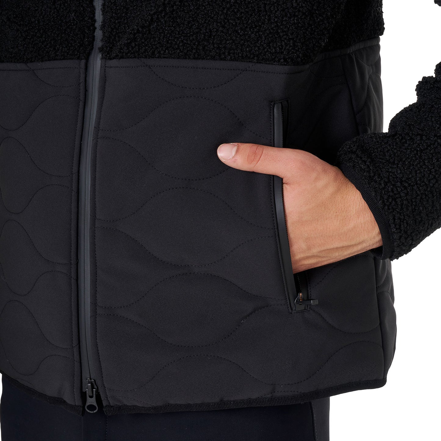 GIUBBOTTO IN TESSUTO IMPERMEABILE CON INSERTI TEDDY