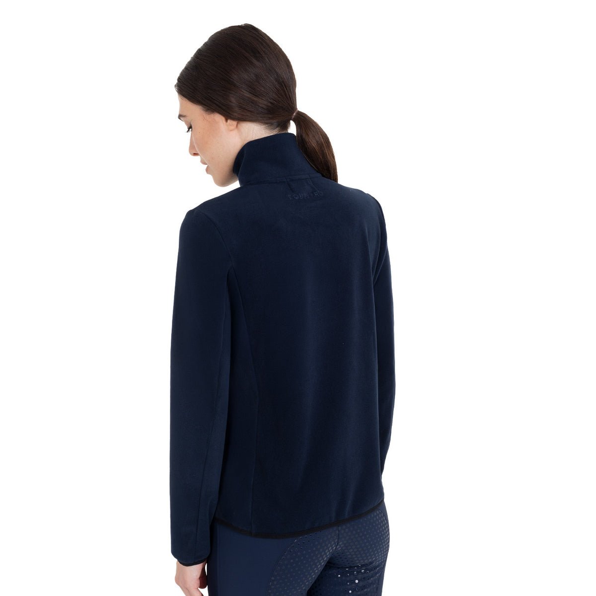 PILE DONNA COLLO ALTO CON ZIP 3/4 BLU