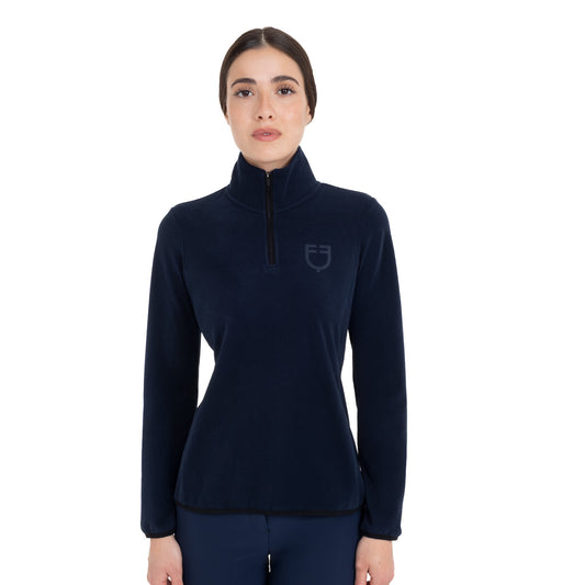 PILE DONNA COLLO ALTO CON ZIP 3/4 BLU - Selleria Gianoli Snc