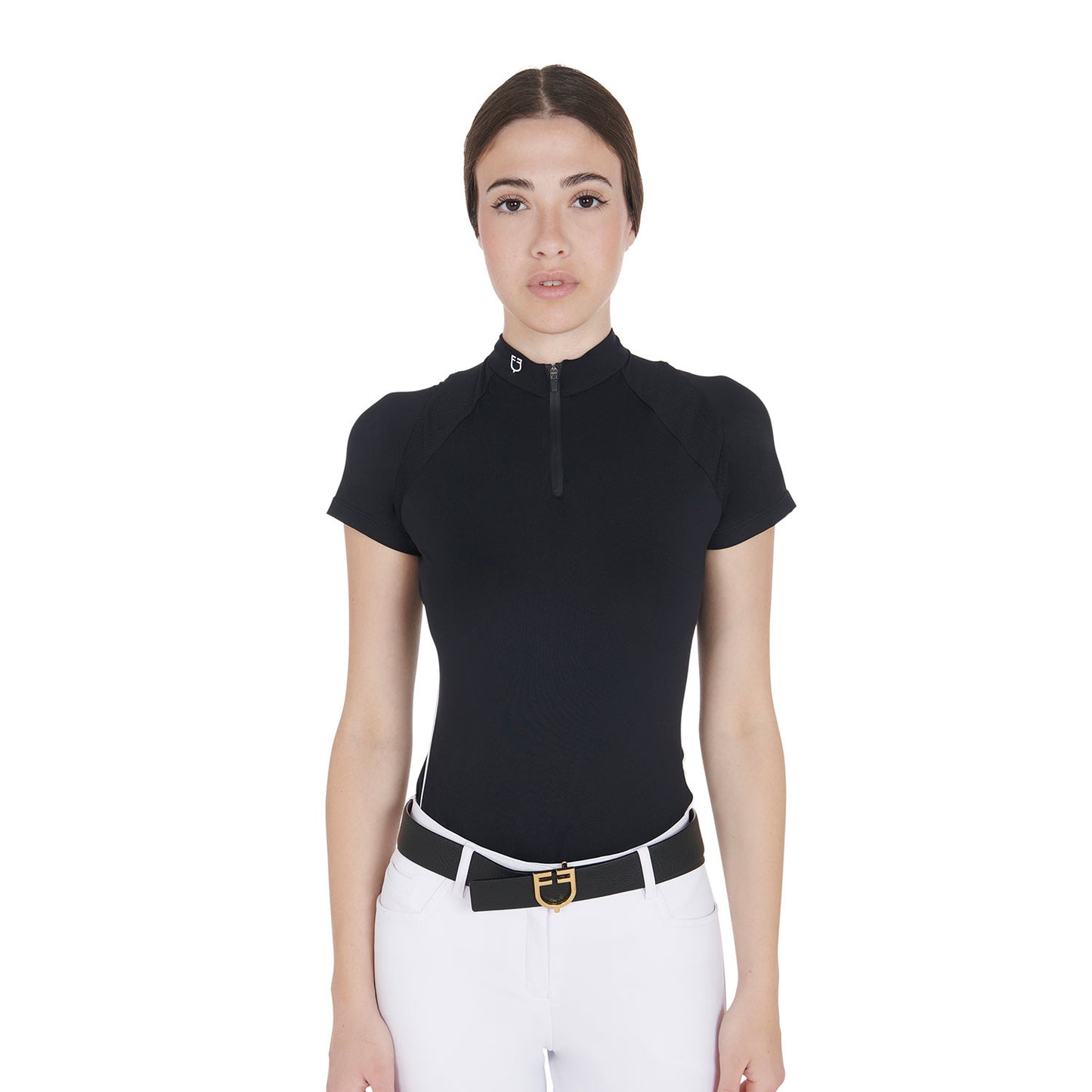 T-SHIRT TECNICA DA ALLENAMENTO DONNA EQUESTRO NERA - Selleria Gianoli Snc