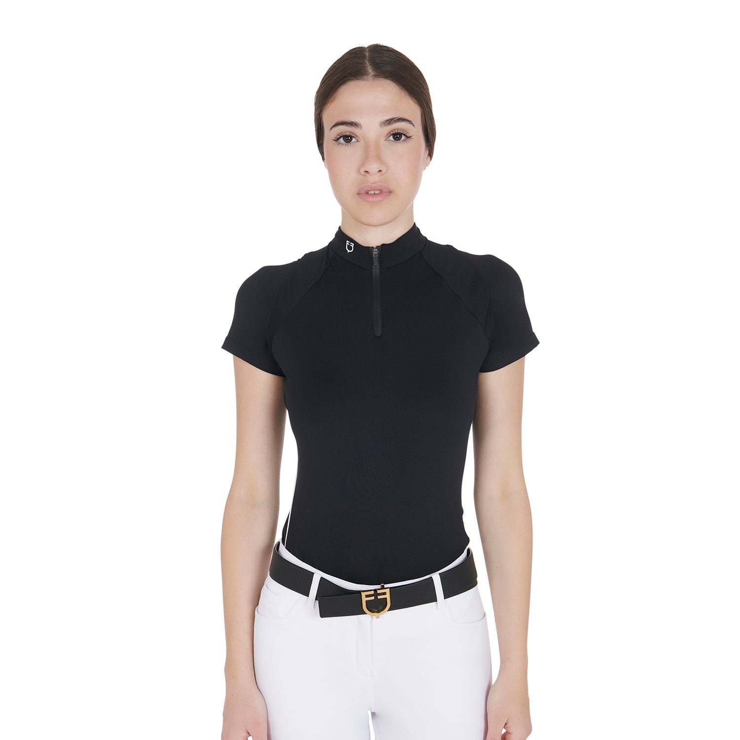 T-SHIRT TECNICA DA ALLENAMENTO DONNA EQUESTRO NERA - Selleria Gianoli Snc