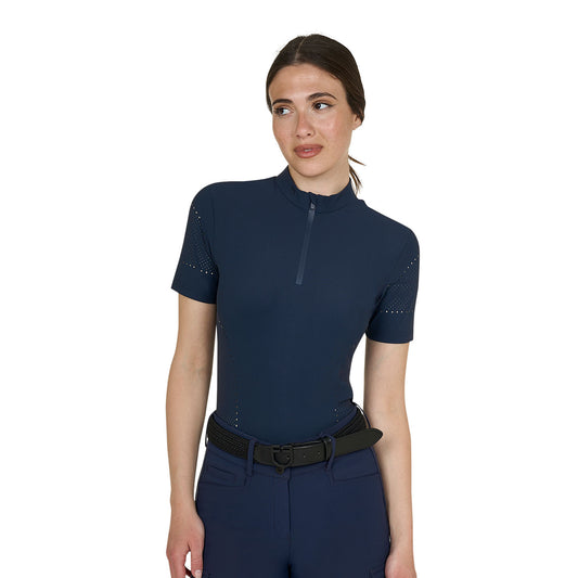 T-SHIRT ALLENAMENTO DONNA BLU EQUESTRO - Selleria Gianoli Snc
