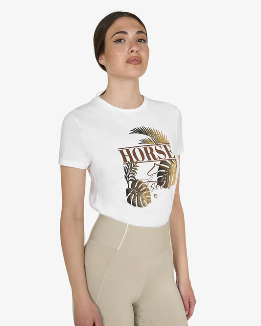T-SHIRT DONNA STAMPA LAMINA EQUESTRO