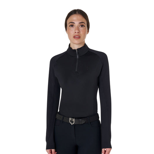 MAGLIA TERMICA DA ALLENAMENTO DONNA NERA - Selleria Gianoli Snc
